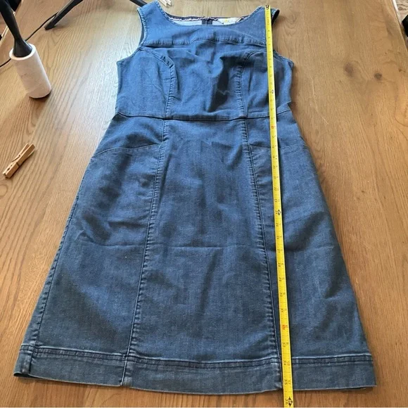 Boden Womens Size 4 Sleeveless Tamara Denim Dress Sheath Knee Length - Picture 11 of 12